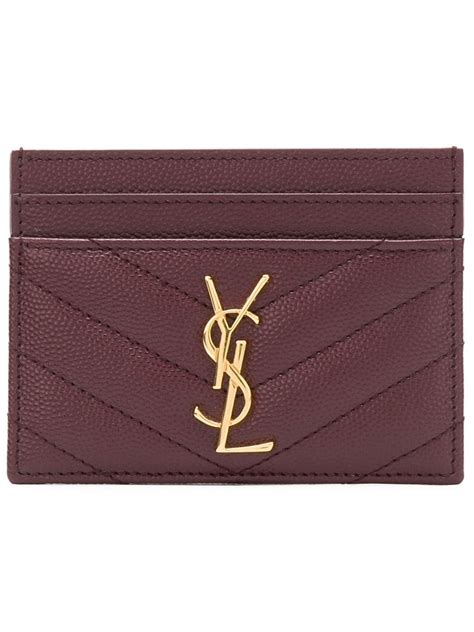 red ysl card holder|ysl card holder on sale.